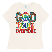 Bone Lgbtq God Loves Everyone With Unicorn Ladies Tee - BundleAndBundleShop