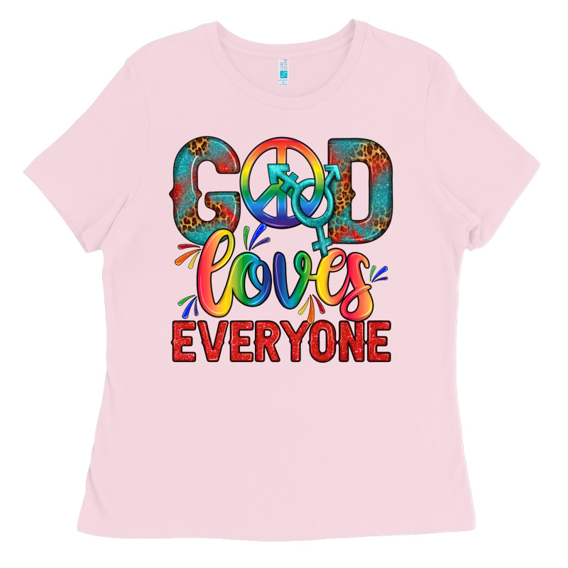 Lgbtq God Loves Everyone With Unicorn Ladies Tee by BundleAndBundleShop | Teevron