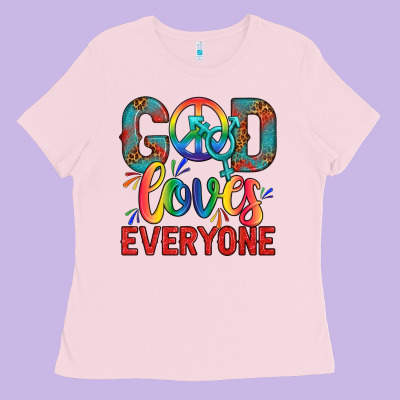 Lgbtq God Loves Everyone With Unicorn Ladies Tee Designed By Bundleandbundleshop