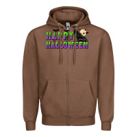 Chestnut happy halloween Zipper Hoodie - BundleAndBundleShop