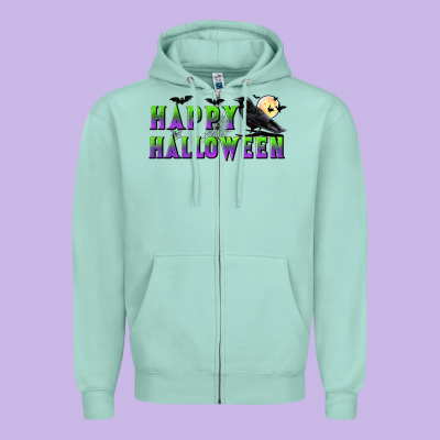 Happy Halloween Zipper Hoodie Designed By Bundleandbundleshop