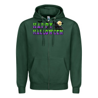 Sports Green happy halloween Zipper Hoodie - BundleAndBundleShop