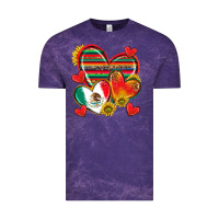 Cloud Purple Mexican Hearts Vintage Tee - texasbilliewilder