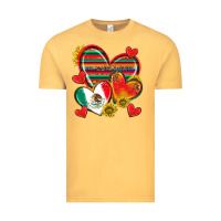 Vintage Mustard Mexican Hearts Vintage Tee - texasbilliewilder
