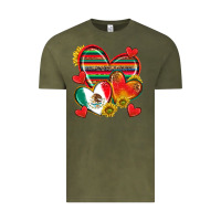 Vintage Olive Mexican Hearts Vintage Tee - texasbilliewilder