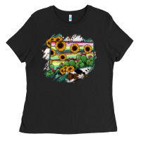 Black Connecticut State Map Ladies Tee - RanaPortraitStore