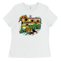 White Connecticut State Map Ladies Tee - RanaPortraitStore
