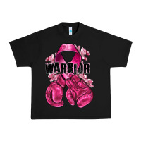 Black Warrior Breast Cancer with boxing gloves Urban Heavy Tee - NancyCooperArtShop