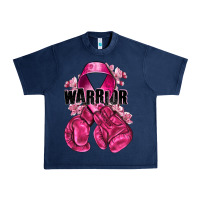 Navy Warrior Breast Cancer with boxing gloves Urban Heavy Tee - NancyCooperArtShop