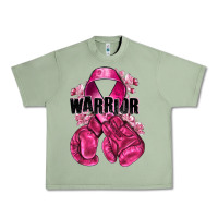 Oil Green Warrior Breast Cancer with boxing gloves Urban Heavy Tee - NancyCooperArtShop
