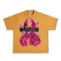 Peanut Butter Warrior Breast Cancer with boxing gloves Urban Heavy Tee - NancyCooperArtShop