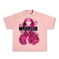 Salmon Warrior Breast Cancer with boxing gloves Urban Heavy Tee - NancyCooperArtShop