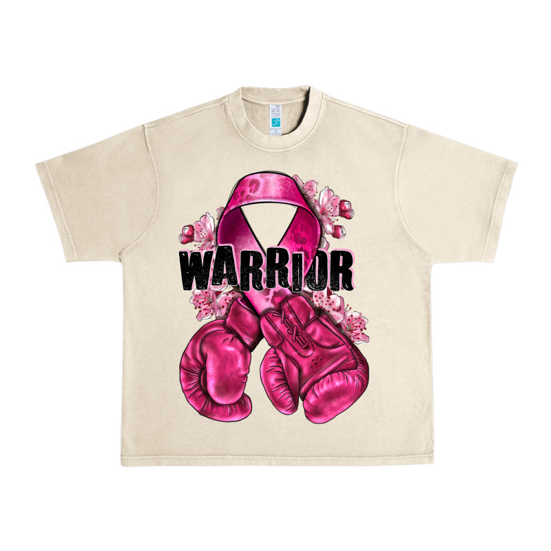 Warrior Breast Cancer With Boxing Gloves Urban Heavy Tee by NancyCooperArtShop | Teevron