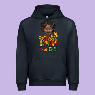 Juneteenth 1865 Black Boy Urban Hoodie Designed By Barkaloodesign