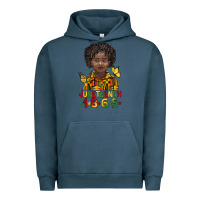 Pigment Midnight Navy juneteenth 1865 black boy Urban Hoodie - BarkalooDesign