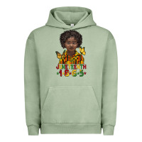 Pigment Oil Green juneteenth 1865 black boy Urban Hoodie - BarkalooDesign