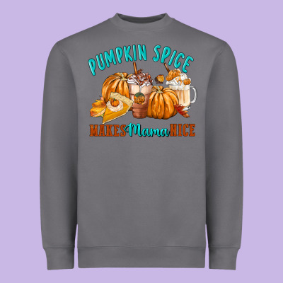 Pumpkin Spice Make Mama Nice Heavyweight Sweatshirt Designed By Fadigitalartstudio
