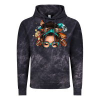 Cloud Black american football messy bun Vintage Hoodie - texasbilliewilder