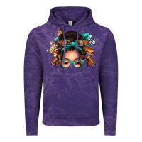 Cloud Purple american football messy bun Vintage Hoodie - texasbilliewilder