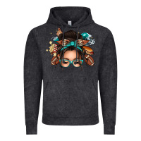 Vintage Black american football messy bun Vintage Hoodie - texasbilliewilder