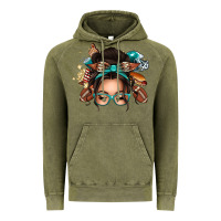 Vintage Olive american football messy bun Vintage Hoodie - texasbilliewilder