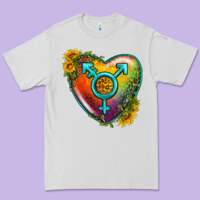 Lgbtq Heart With Sunflower Premium Tee Designed By Bundleandbundleshop