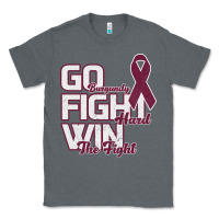Charcoal Heather Go Burgundy Fifht Hard Win The Fight Classic Tee - Bettercallsaul