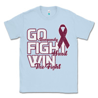 Dusty Blue Go Burgundy Fifht Hard Win The Fight Classic Tee - Bettercallsaul