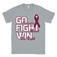 Heather Grey Go Burgundy Fifht Hard Win The Fight Classic Tee - Bettercallsaul