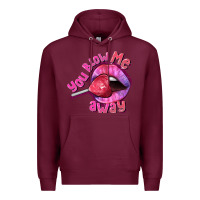 Burgundy You Blow Me Away Valentines Day Premium Hoodie - FaDigitalArtStudio