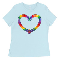 Baby Blue Lgbtq Heart Balloon Ladies Tee - BundleAndBundleShop