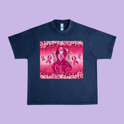 Breast Cancer With Boxing Gloves Urban Heavy Tee Designed By Nancycooperartshop
