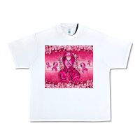 White Breast Cancer with boxing gloves Urban Heavy Tee - NancyCooperArtShop