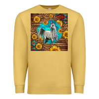 Antique Gold arabian horse Premium Sweatshirt - LillyAllenDesigns