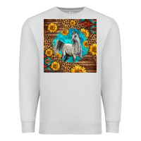 Dove Grey arabian horse Premium Sweatshirt - LillyAllenDesigns