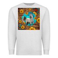 Oatmeal Heather arabian horse Premium Sweatshirt - LillyAllenDesigns