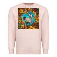 Pale Pink arabian horse Premium Sweatshirt - LillyAllenDesigns