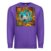 Purple arabian horse Premium Sweatshirt - LillyAllenDesigns