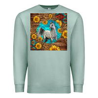 Seafoam arabian horse Premium Sweatshirt - LillyAllenDesigns