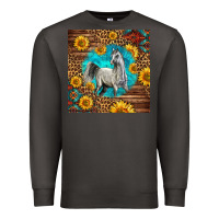 Smoke arabian horse Premium Sweatshirt - LillyAllenDesigns