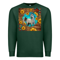Sports Green arabian horse Premium Sweatshirt - LillyAllenDesigns