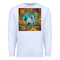 White arabian horse Premium Sweatshirt - LillyAllenDesigns