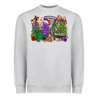 Heather Grey Christmas Louisiana Mardi Gras trees Heavyweight Sweatshirt - FaDigitalArtStudio