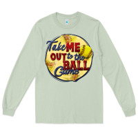 Matcha take me out to the ball game softball Long Sleeve Tee - CowGirlArtShop