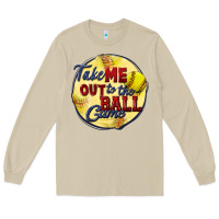 Mushroom take me out to the ball game softball Long Sleeve Tee - CowGirlArtShop