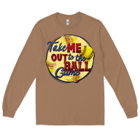 Toasted Coconut take me out to the ball game softball Long Sleeve Tee - CowGirlArtShop