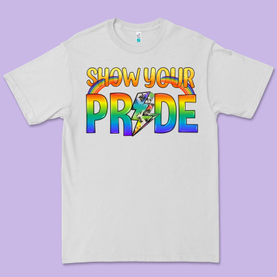 Lgbtq Show Your Pride With Rainbow Premium Tee Designed By Bundleandbundleshop