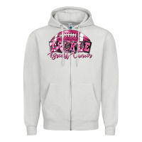 Dove Grey Tickle Breast Cancer Football Zipper Hoodie - FaDigitalArtStudio