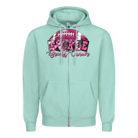 Seafoam Tickle Breast Cancer Football Zipper Hoodie - FaDigitalArtStudio