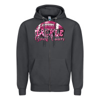 Smoke Tickle Breast Cancer Football Zipper Hoodie - FaDigitalArtStudio